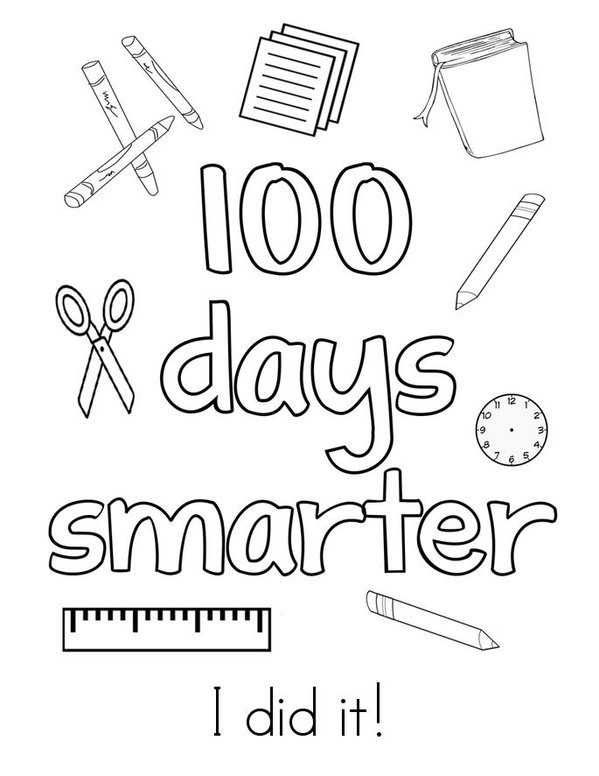 Happy 100 days of school! Mini Book - Sheet 1