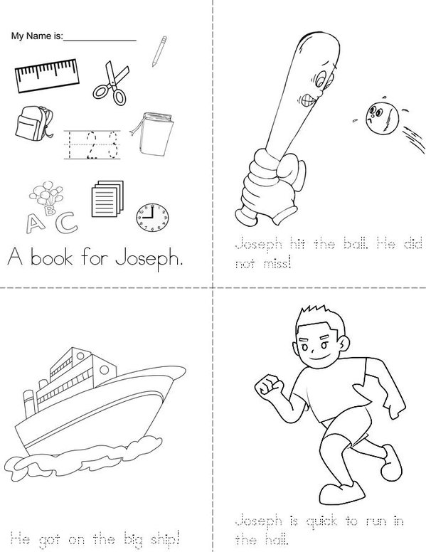 Joseph Book 1 Mini Book - Sheet 1