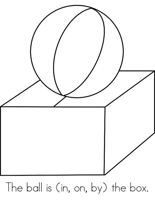 Circle the correct preposition (in, on, by) Mini Book - Sheet 2