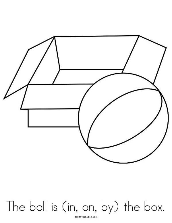 Circle the correct preposition (in, on, by) Mini Book - Sheet 4