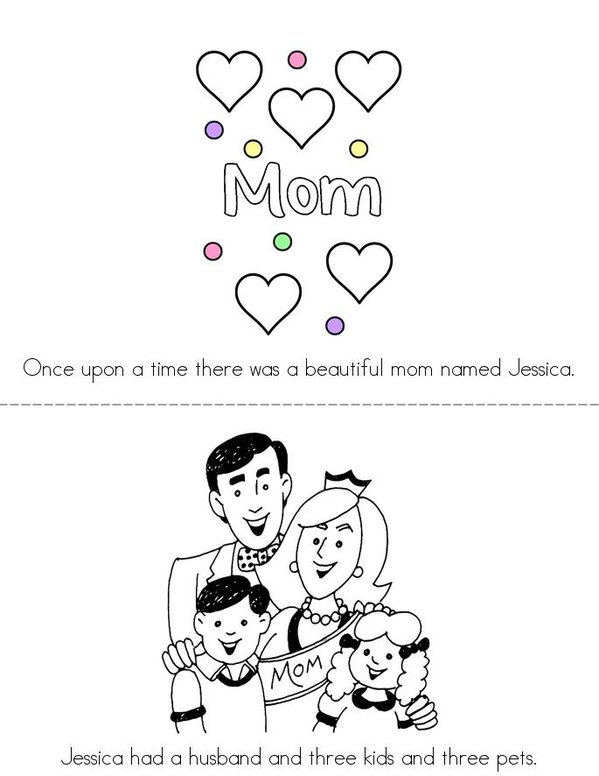 The best mom in the world. Mini Book - Sheet 1