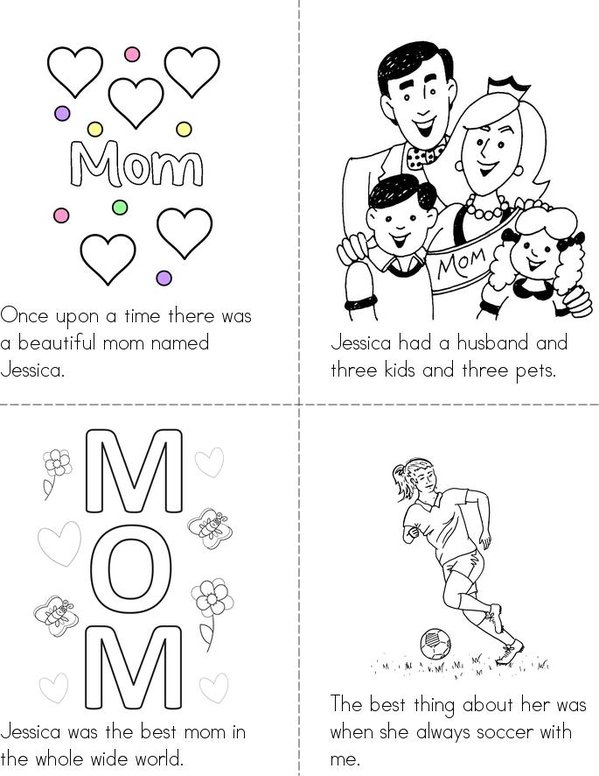 The best mom in the world. Mini Book - Sheet 1