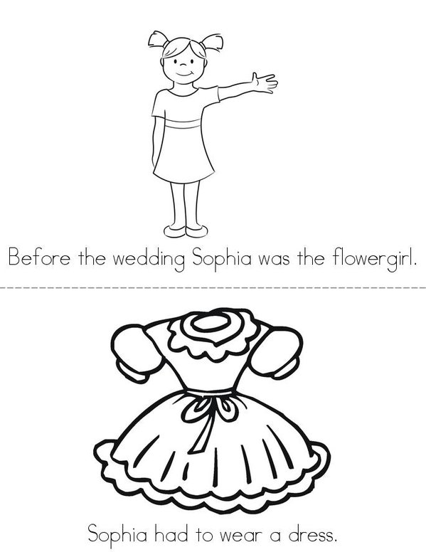 the flower girl Mini Book - Sheet 2