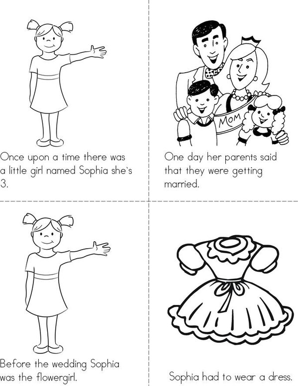 the flower girl Mini Book - Sheet 1