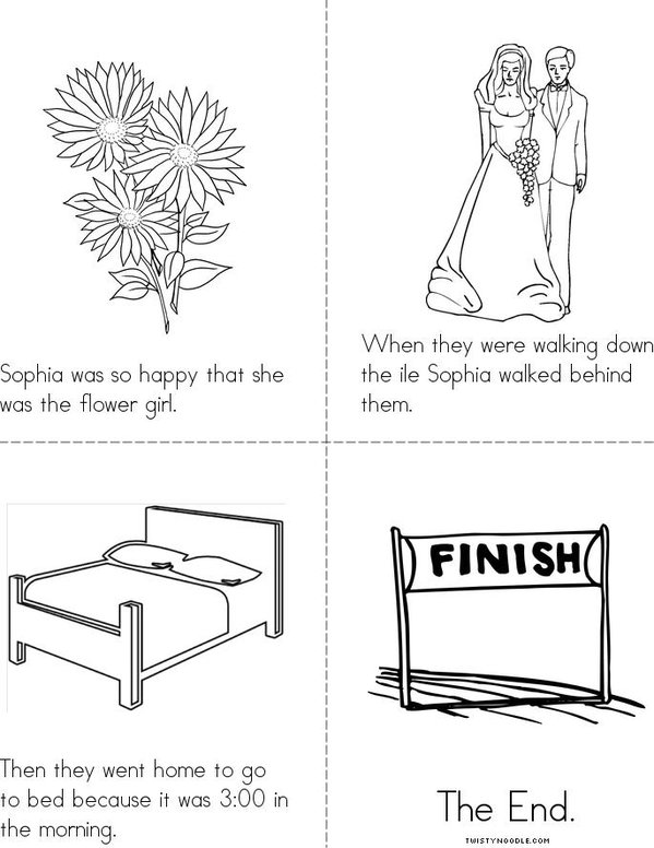 the flower girl Mini Book - Sheet 2