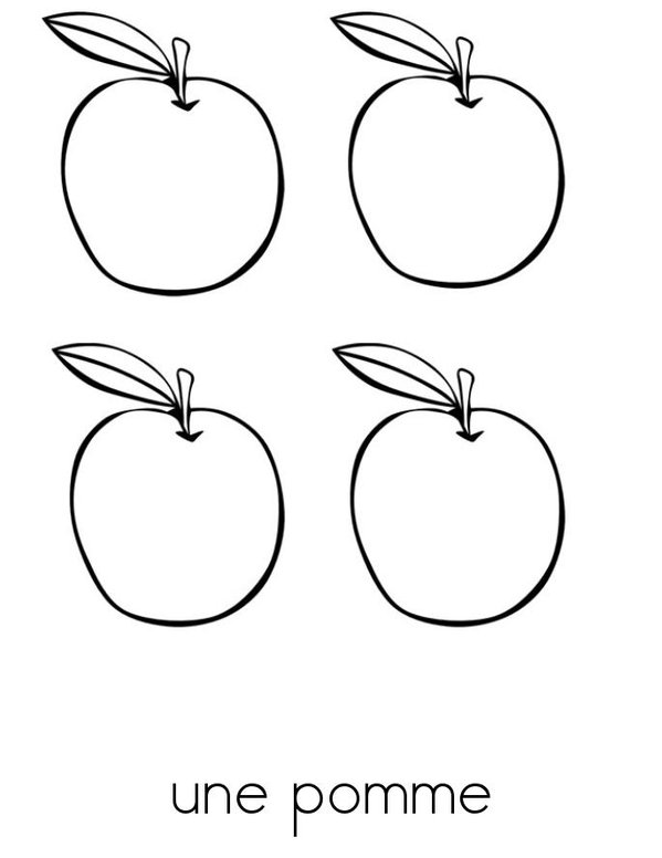 Apple Counting (French) Mini Book - Sheet 1