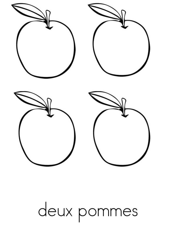 Apple Counting (French) Mini Book - Sheet 2