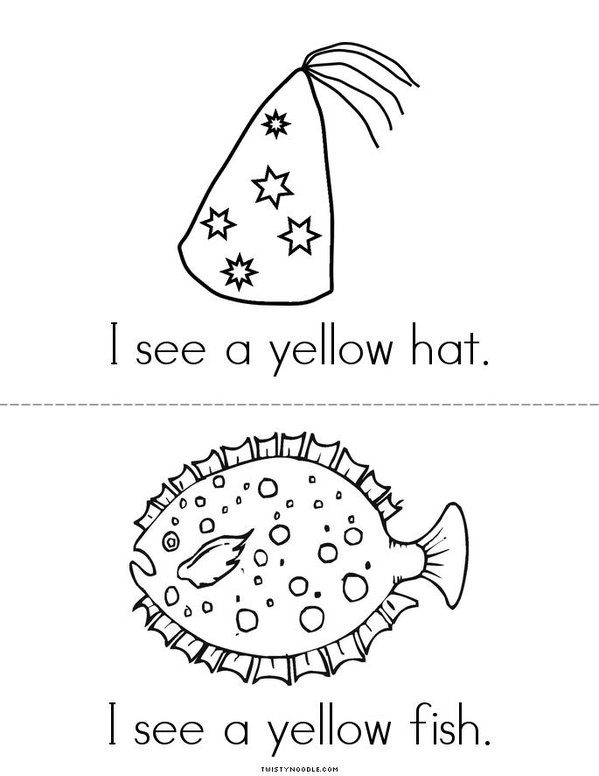 I See Yellow Mini Book - Sheet 2