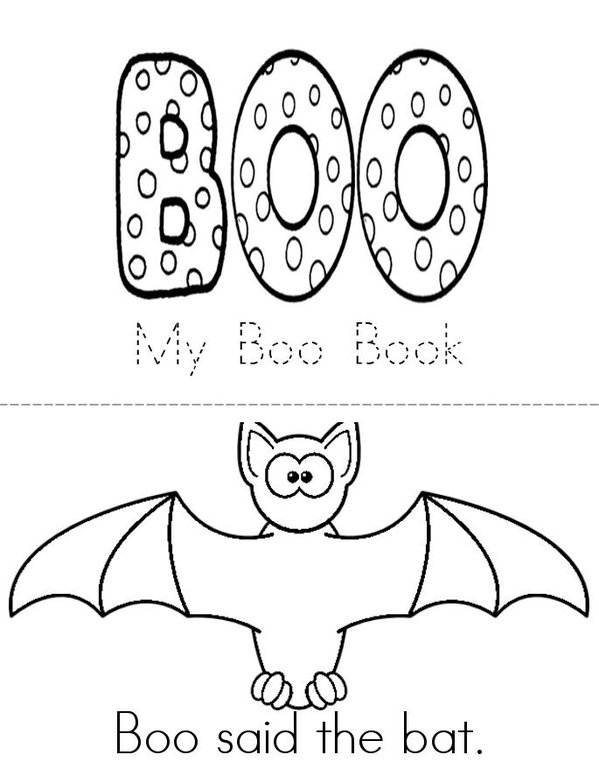 My Boo Book Mini Book - Sheet 1