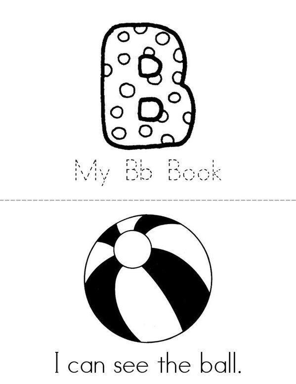 My Bb Book Mini Book - Sheet 1