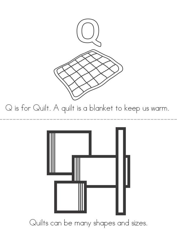 Quilts Mini Book - Sheet 1