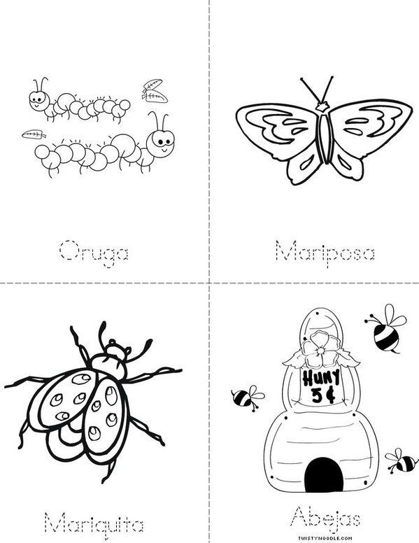 Insects (Spanish) Mini Book