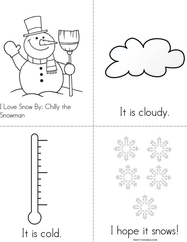 I Love Snow Mini Book