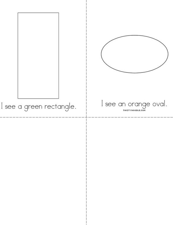 I SEE color and shape book Mini Book - Sheet 2