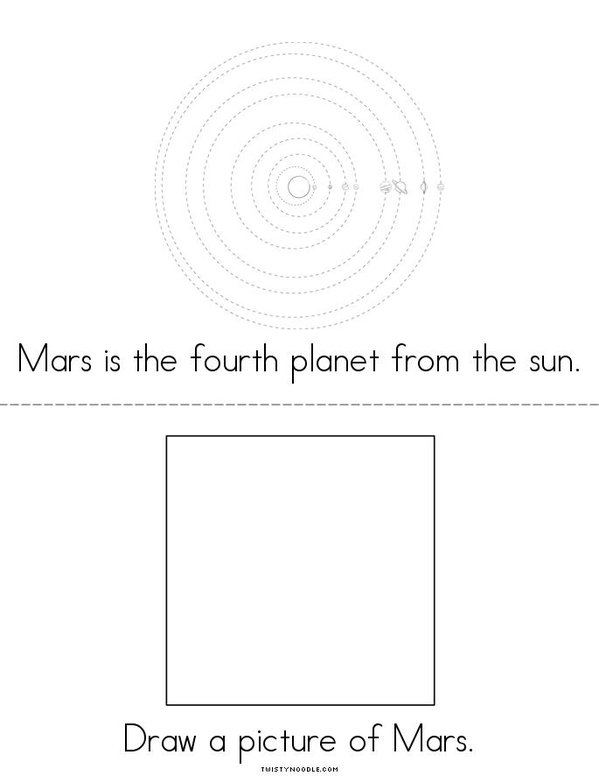 My Mars Book Mini Book - Sheet 2