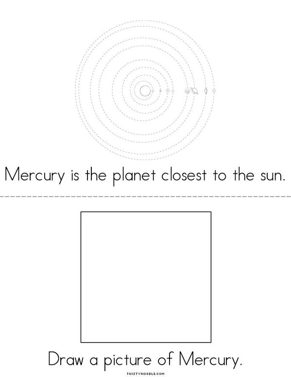 My Mercury Book Mini Book - Sheet 2