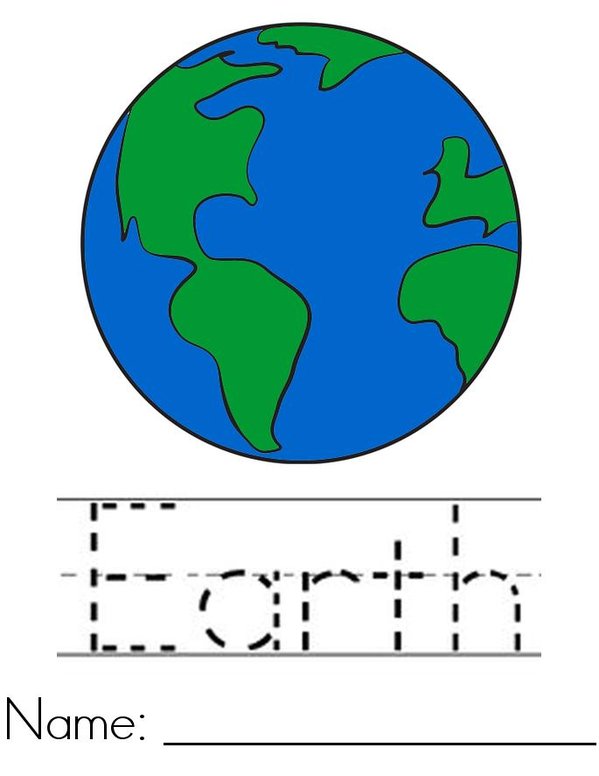 My Earth Book Mini Book - Sheet 1