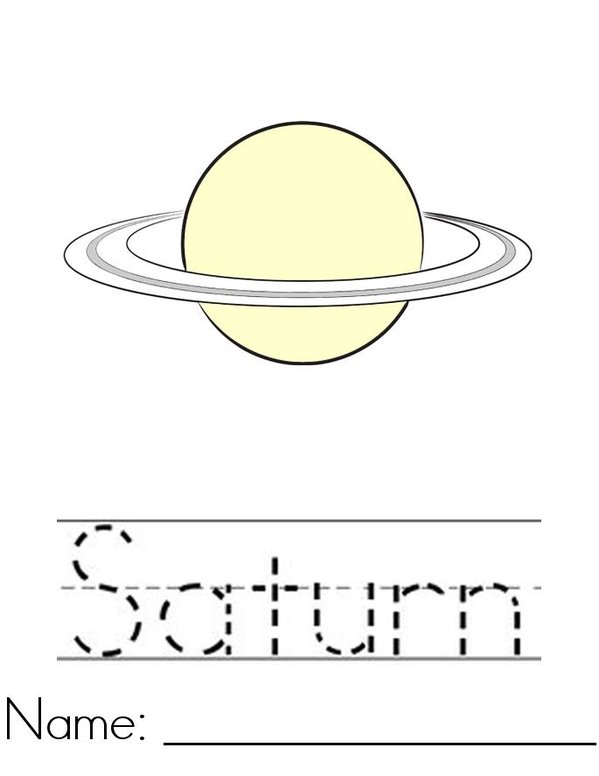 My Saturn Book Mini Book - Sheet 1