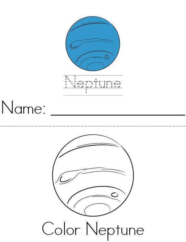 My Neptune Book Mini Book - Sheet 1