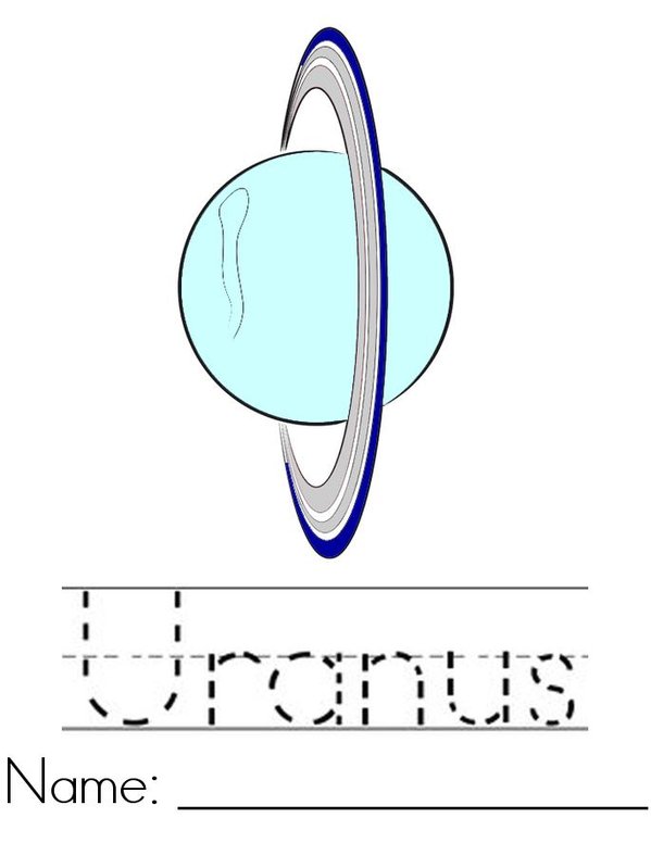 My Uranus Book Mini Book - Sheet 1