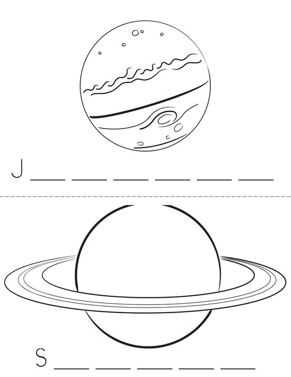 Planets- Fill in the missing letters Mini Book - Sheet 4