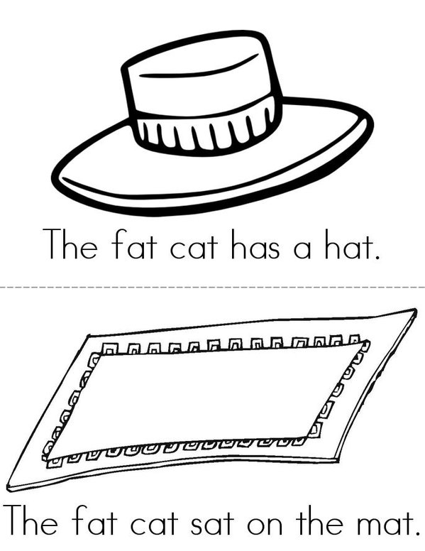 The Fat Cat Mini Book - Sheet 2