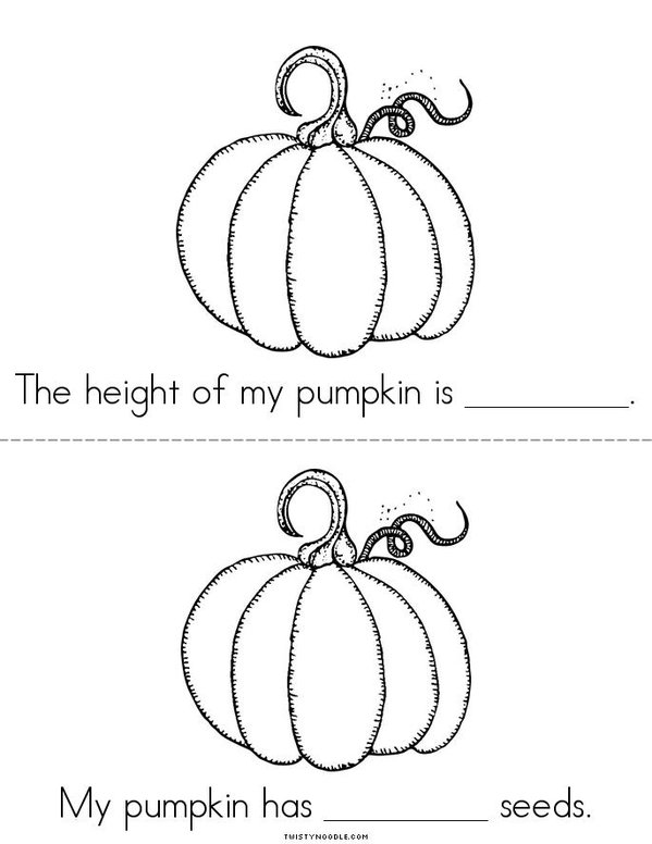 My Pumpkin Mini Book - Sheet 2