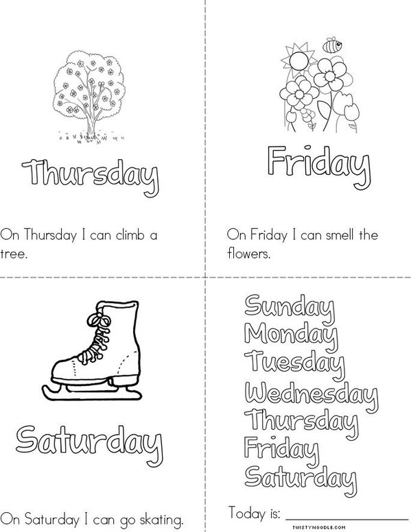 I Can Have a Great Week! Mini Book - Sheet 2