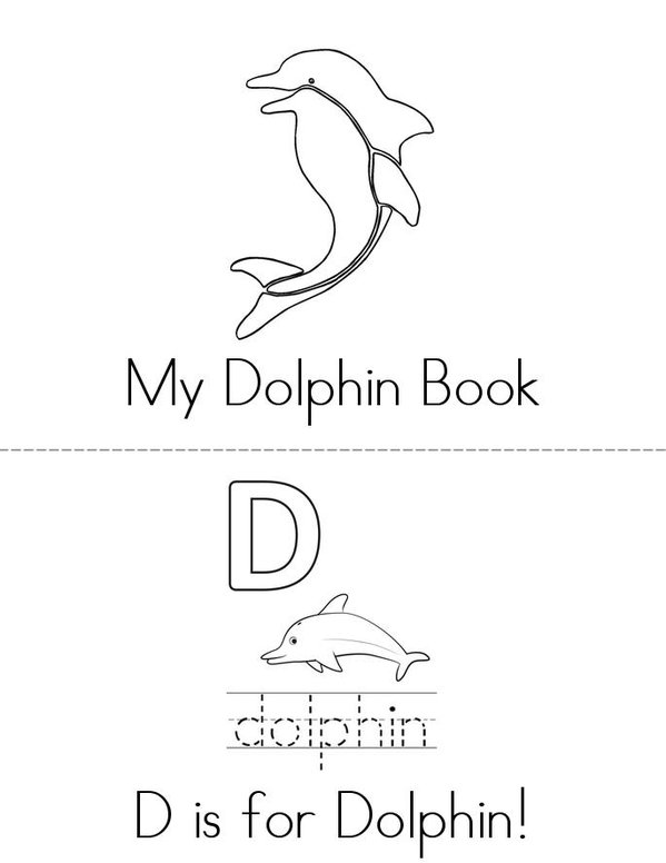 Dolphin Mini Book - Sheet 1