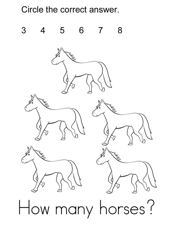 Horse Mini Book - Sheet 2