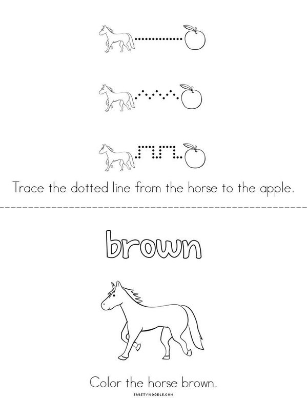 Horse Mini Book - Sheet 2