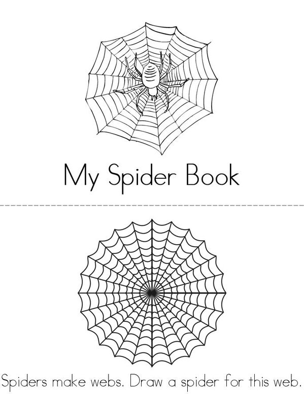 My Spider Book Mini Book - Sheet 1