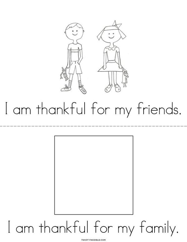 I am thankful for Mini Book - Sheet 2