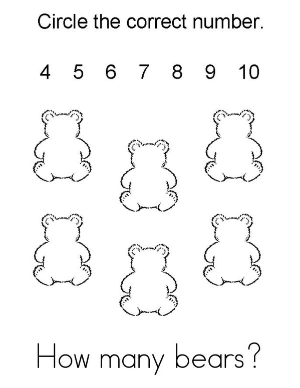 Bear Mini Book - Sheet 3