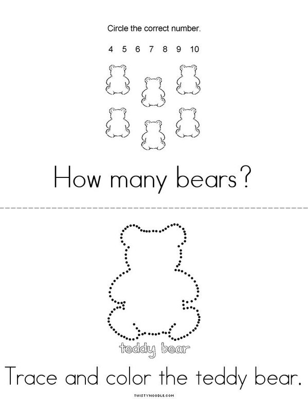 Bear Mini Book - Sheet 2