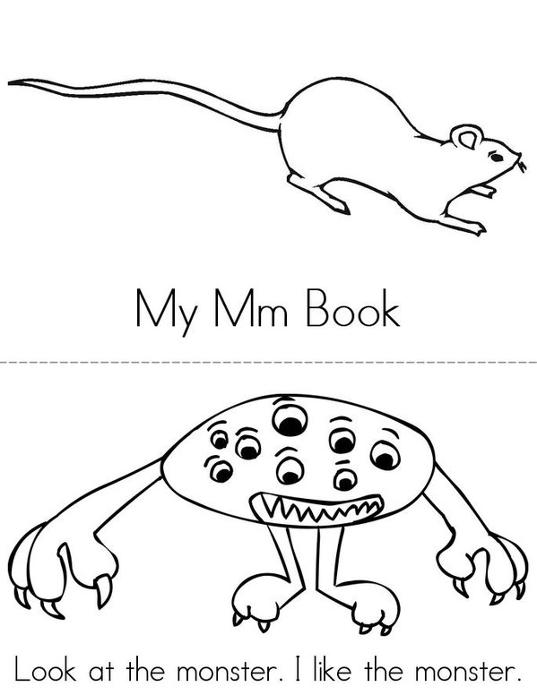 My Mm Mini Book - Sheet 1