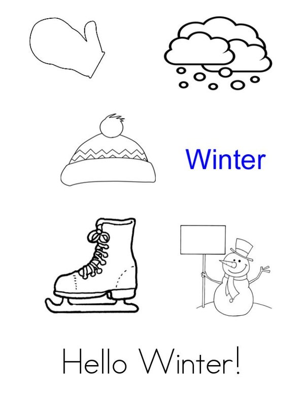 Hello Winter! Mini Book - Sheet 1