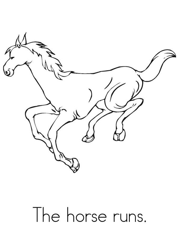 The Horse Runs Mini Book - Sheet 1