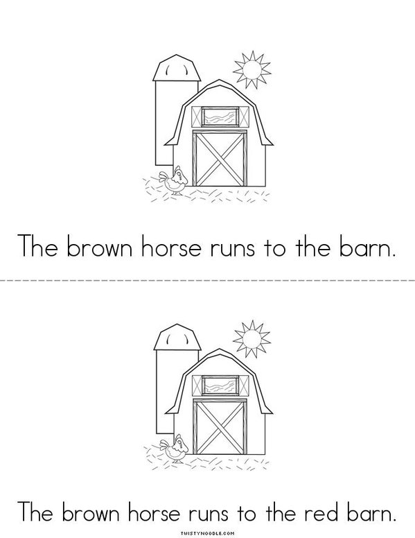 The Horse Runs Mini Book - Sheet 2