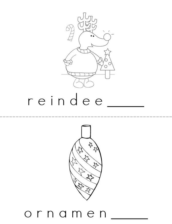 Fill in the Missing Letters (Christmas) Mini Book - Sheet 2