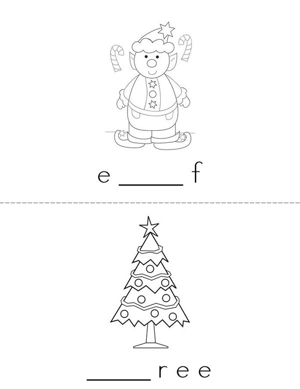 Fill in the Missing Letters (Christmas) Mini Book - Sheet 3
