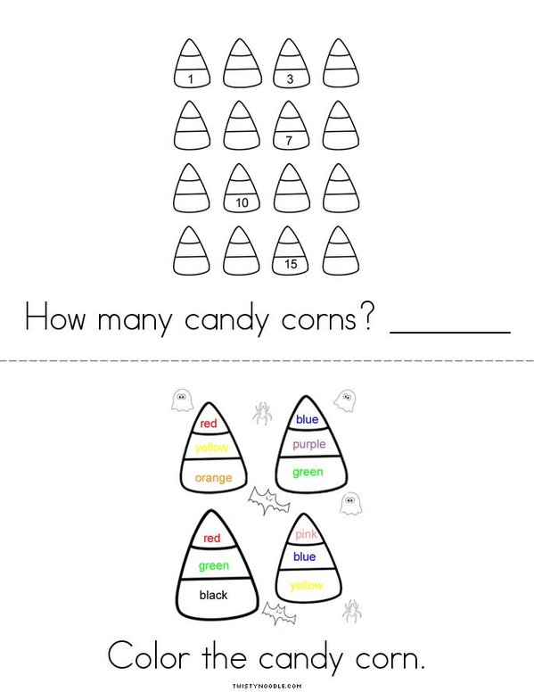 Candy Corn Mini Book - Sheet 2