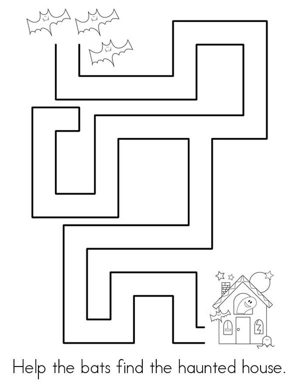Halloween Maze Mini Book - Sheet 3