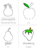 Trace and Color the Fruits Book