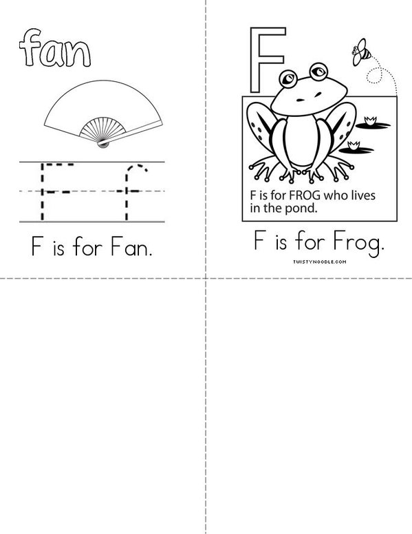 My Letter F Book Mini Book - Sheet 2