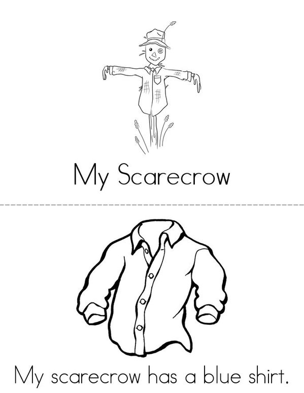 My Scarecrow Mini Book - Sheet 1