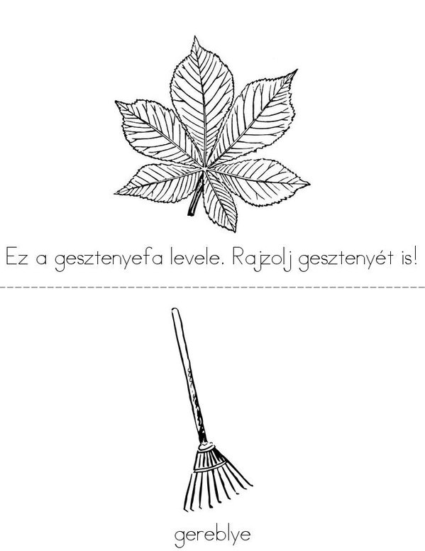 Őszi színező  Mini Book - Sheet 3