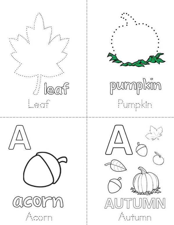 We love Fall Mini Book - Sheet 1