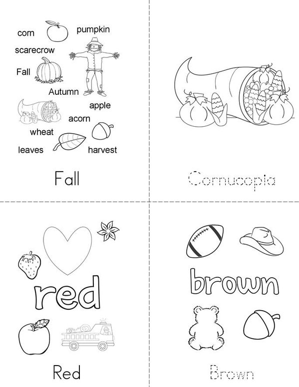 We love Fall Mini Book - Sheet 2