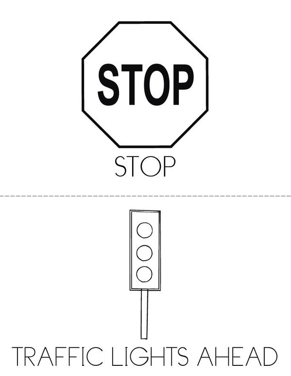 US traffic signs Mini Book - Sheet 1